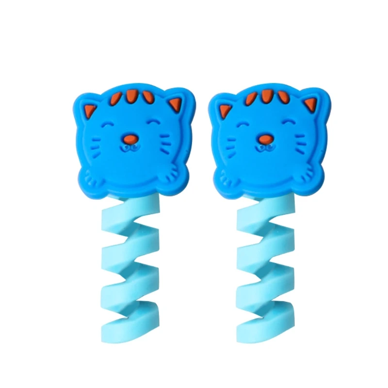 2Pcs Cartoon Cute Lovely Usb Protector Cable for Case Clip For Cover Winder Cord Protector wire Organizer