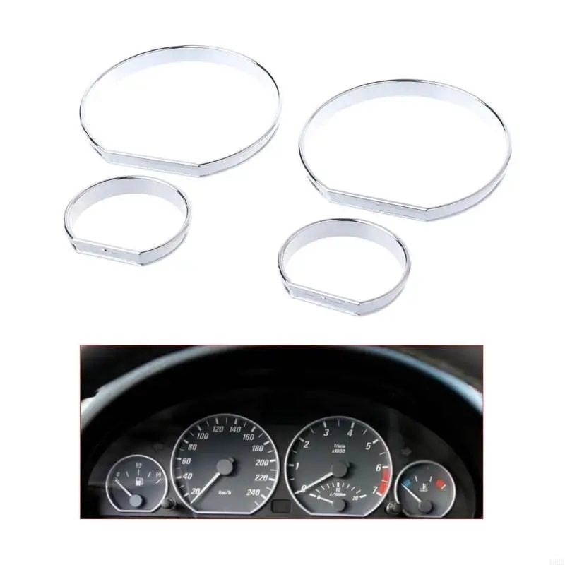 462A Chrome Gauge Dial Rings Bezel Trim Speedometer AC M-Tech For E46 for M