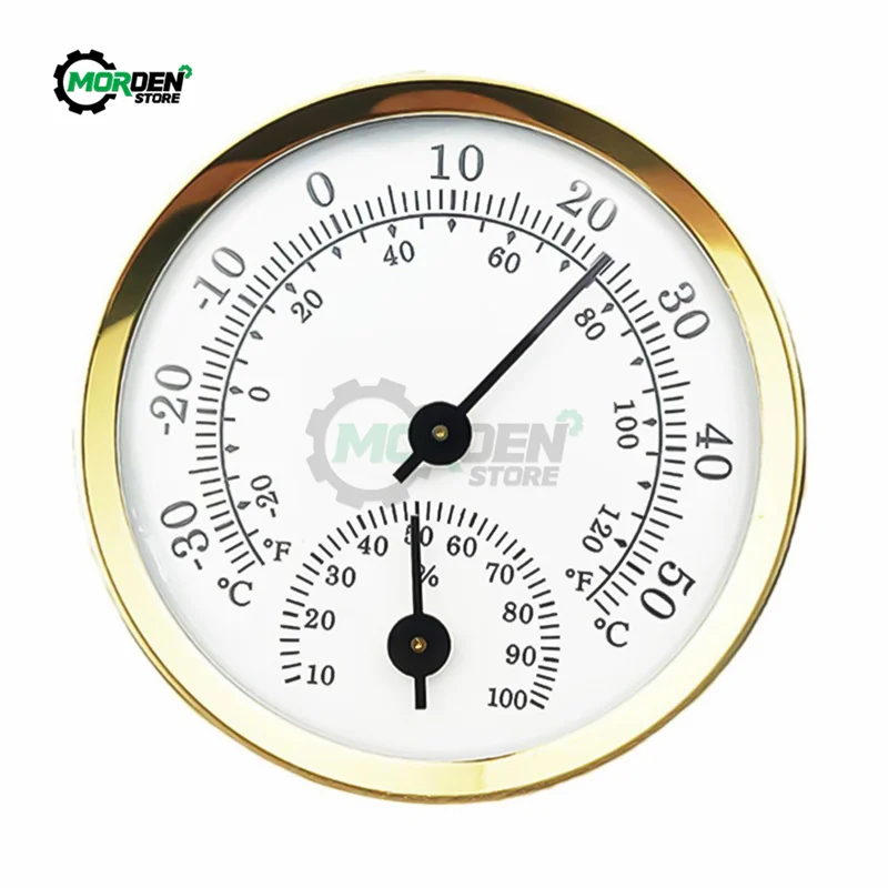 

Mini Thermometer Metal Case Steam Sauna Room Thermometer Hygrometer Bath And Sauna Indoor Outdoor Used Hygrothermograph