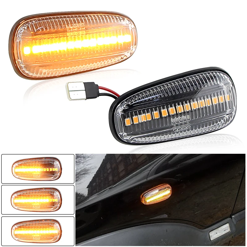 

2PCS LED Side Marker Light Flowing Turn Signal Lamps for Opel Zafira A 1999-2005 Astra G 1998-2009 for Vauxhall Car Accessories