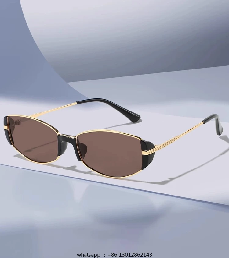 

Small brown glasses retro cat eye sunglasses