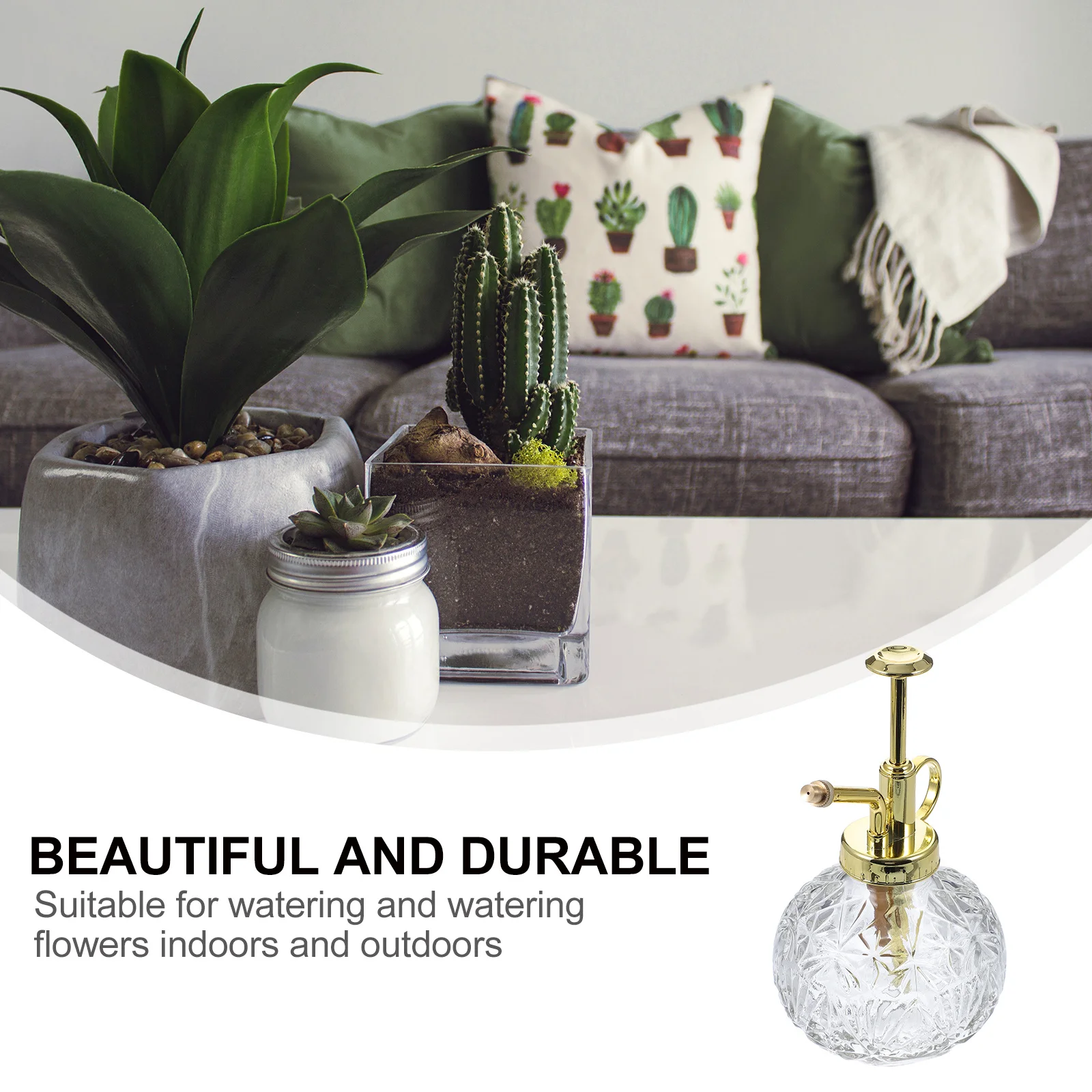 

Glass Watering Spray Bottle Vintage Style Retro Design for Home Garden Decorative Plant Mister for Succulents Flowers