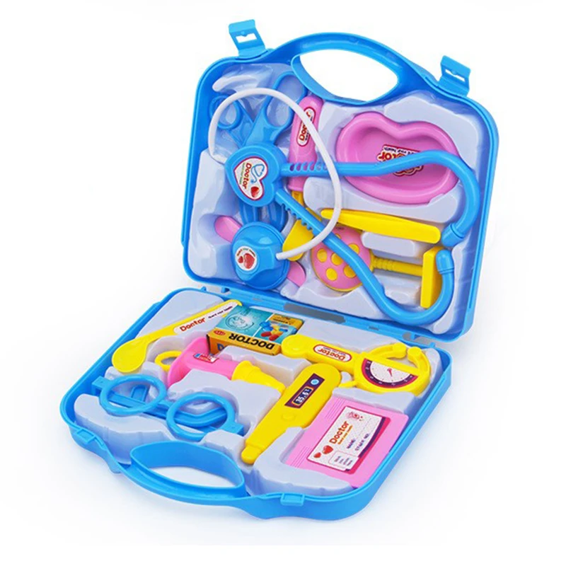 Doctor Set Kids Toys Medical Kit Cosplay Dentist Nurse Simulation Medicine Box Stethoscope Girl Gifts Learning Educational Toys