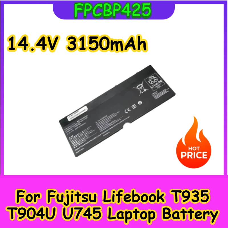 

New Replacement Laptop Battery FPCBP425 14.4V 3150mAh for Fujitsu Lifebook T935 T904U U745