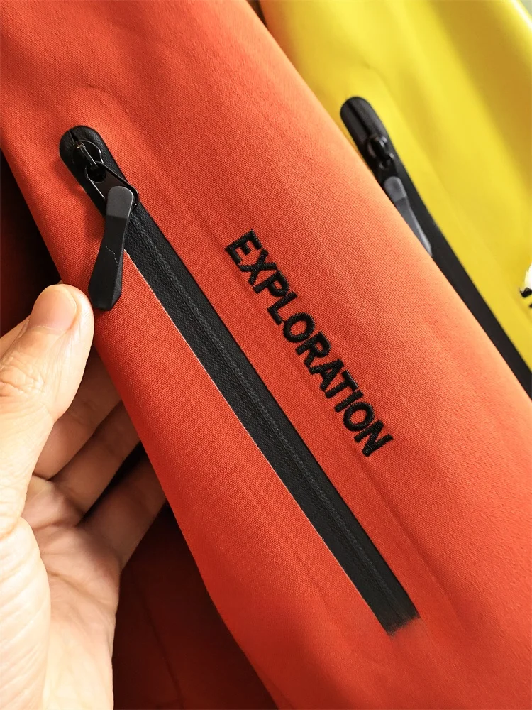 

High-End Windproof Waterproof Men's Outdoor Sports Jaet Spring Summer Pure Color Loose Fit Faion Urban Sle Long Sve ...