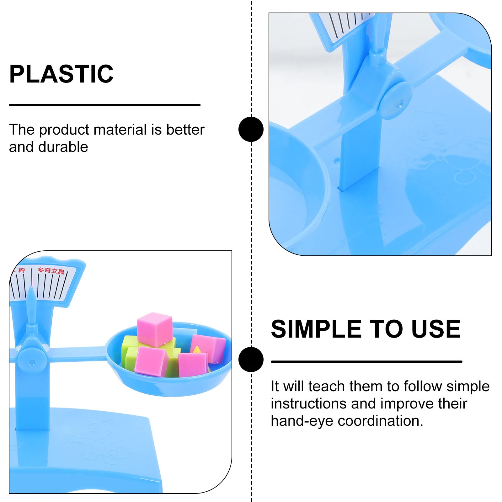 Juego de escamas de equilibrio de bandeja, Kit de aprendizaje creativo, enseñanza de ciencias y matemáticas, medición de equilibrio, juego educativo de experimentos, 1 Juego