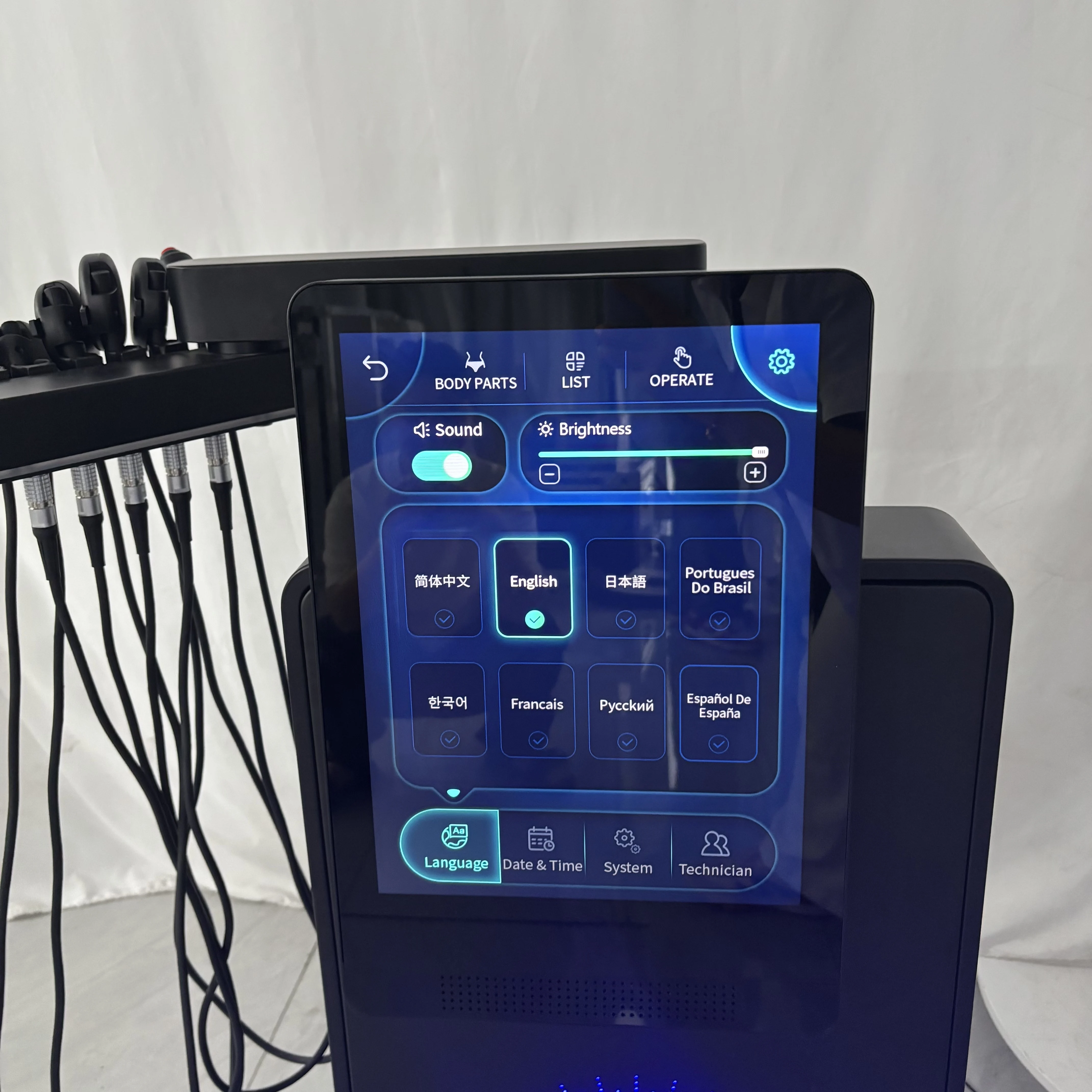 Newest Vertical Emssings Facial Ems Rfsings Face Lifting Machine 5 Patchs Lifting Firming Wrinkle Removing Beauty Health Device