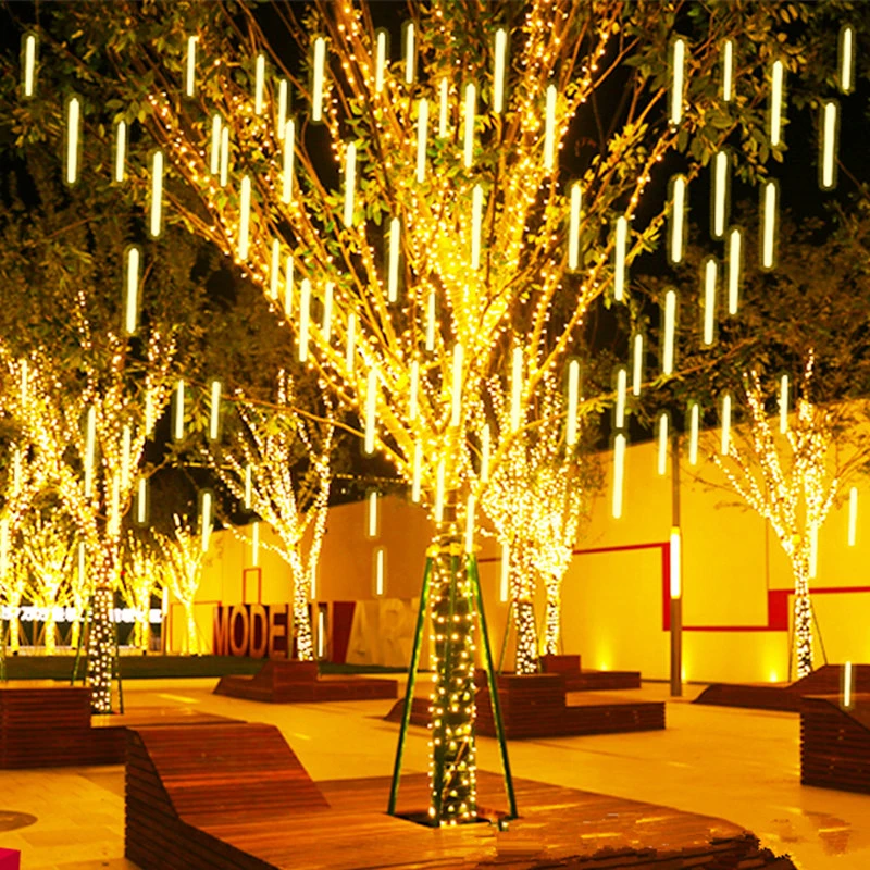 Imagem -02 - Luzes Led Chuveiro Meteoro Corda Fada Halloween Natal Feriado Decoração do Casamento Árvore de Natal Decoração do Jardim Ano Novo 2025