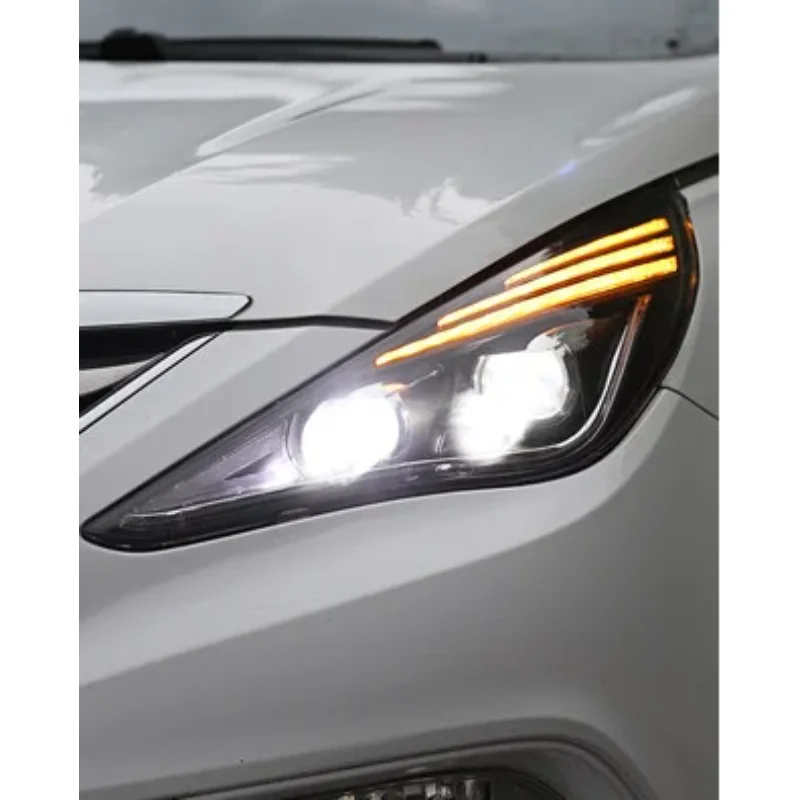 Nowość Reflektory LED do Sonata YF Sonata I45 Angel Eyes LED reflektor 2009 do 2014 rok Typ Do Hyundai