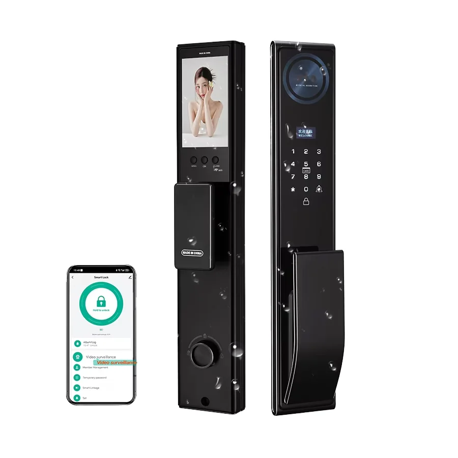 

3D Face Recognition Smart Lock Camera Ble Biometric Fingerprint Security Automatic Functionality For Wood Home