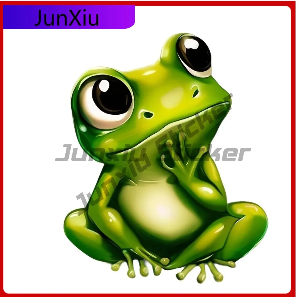 

1pc Cute Frog Vinyl Sticker/Suitable for s Trucks Motorcycles Walls/Self-adhesive Sticker Sing Funn Car Laptop Window Bumpe