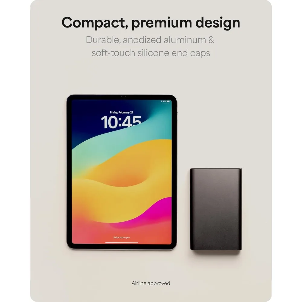 بنك طاقة USB-C عالي السرعة بقدرة 20,000 مللي أمبير في الساعة مع مخرج 45 وات، يشحن 3 أجهزة في وقت واحد، يوفر رسوم هاتف متعددة