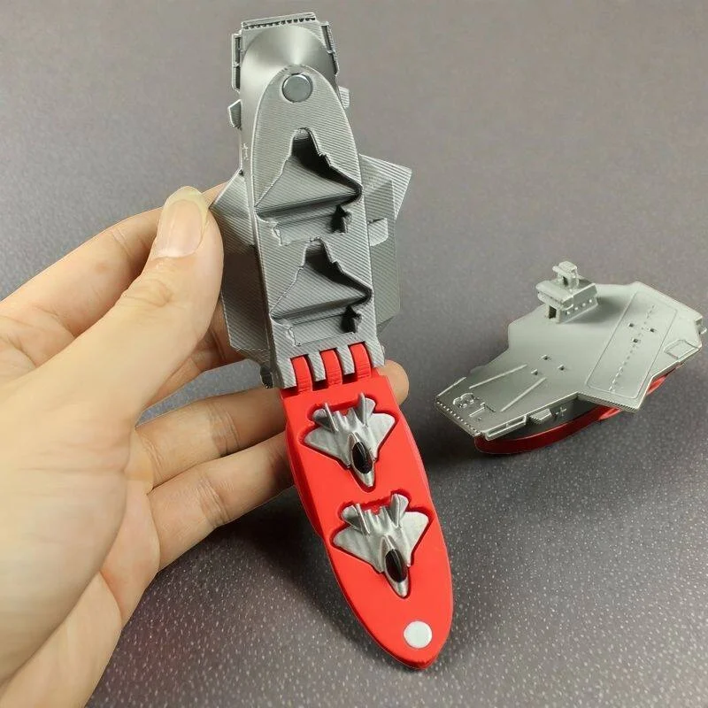 Mini Magnetic Aircraft Carrier Model That Can Be Opened and Closed to Accommodate the Fujian Ship J-35