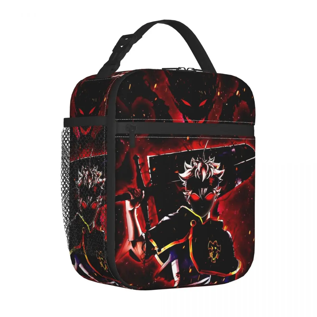 

Black-Clovers Insulated Lunch Bags Portable Adventure Fantasy Dark Anime Reusable Cooler Bag Tote Lunch Box Beach Food Handbags