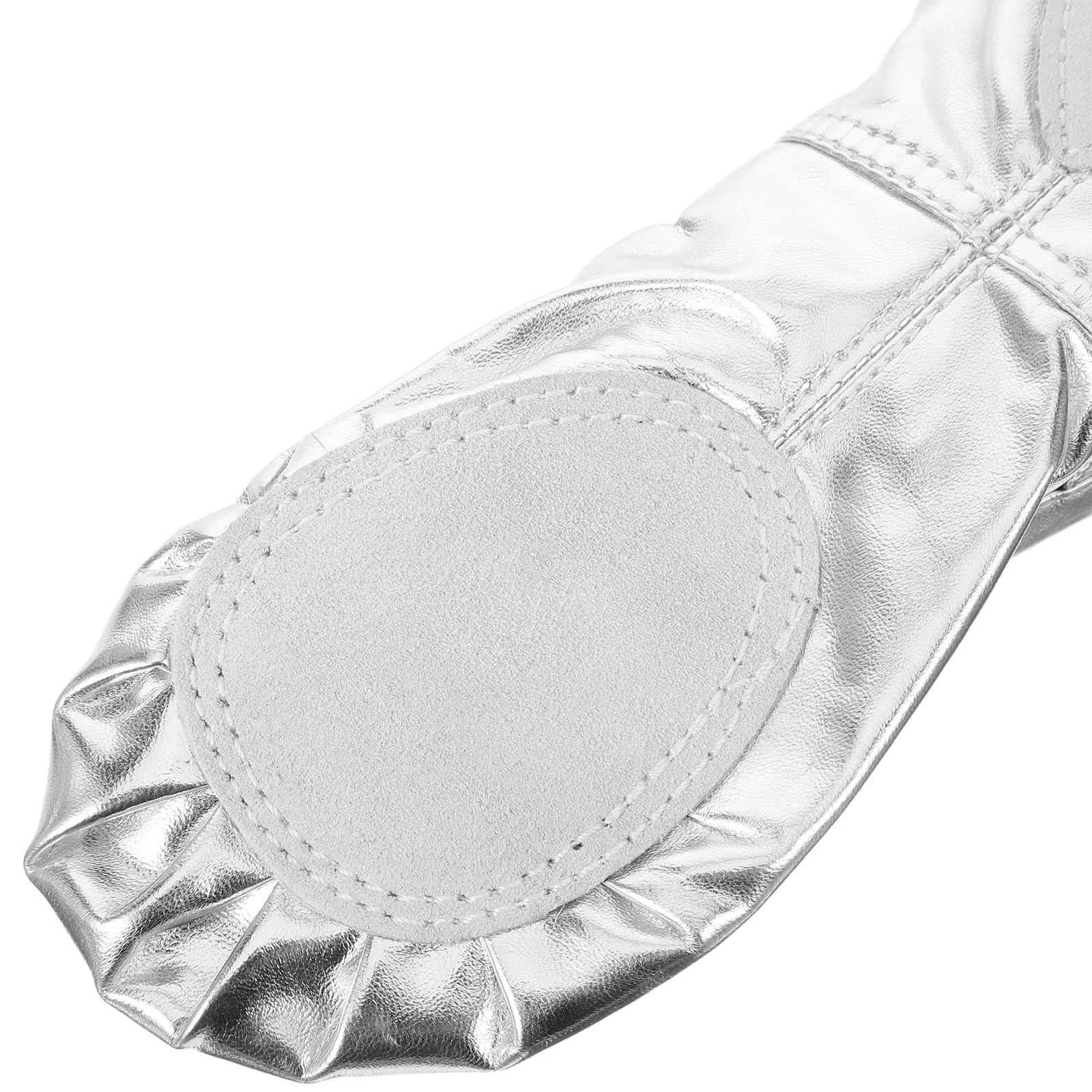 

PU Ballet Practice Shoes Non-Slip Split Sole Glitter for Ballet Dance Silver Size 34 Yoga Shoes