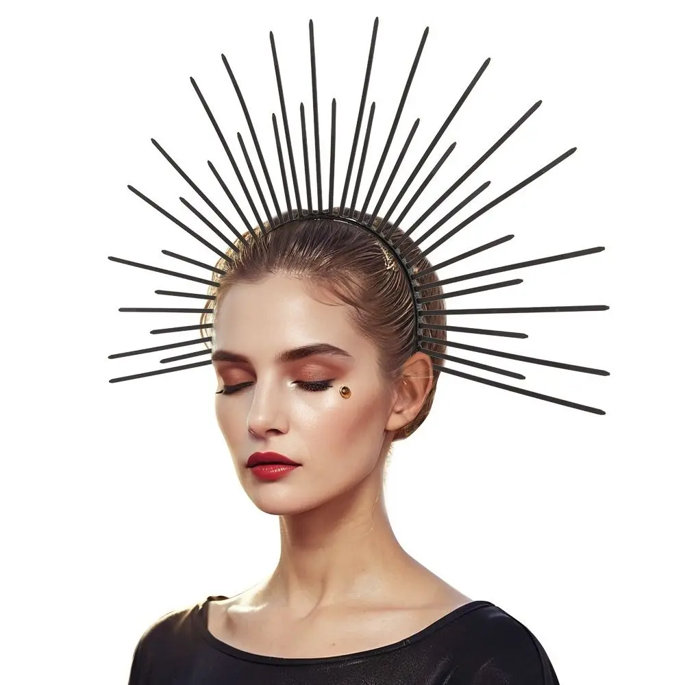 

Vintage Sun God Halo Headband Star Gold Halloween Headband Silver The Halo of the Virgin Mary Tiara Headdress Character Dress Up