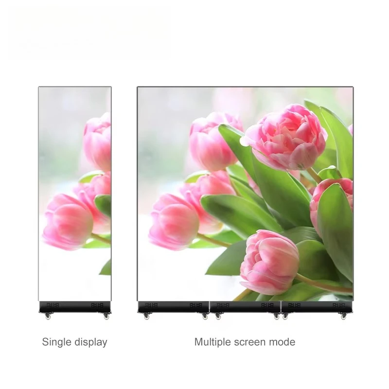 Portable  Poster P1.86 P2.5 P2 Standing Poster  Display/ Foldable  Video hd Advertising  Screen with Wheels