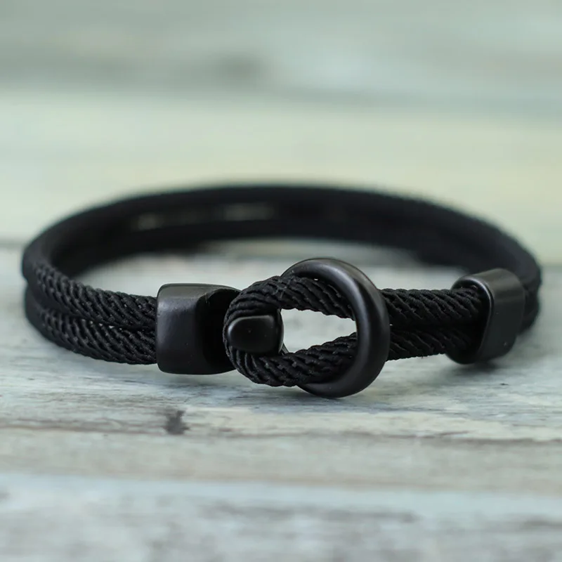 Mode Touw Armband Mannen Dubbellaags Outdoor Camping Armband Homme Accessoires Survival Paracord Armband Cadeau Voor Hem