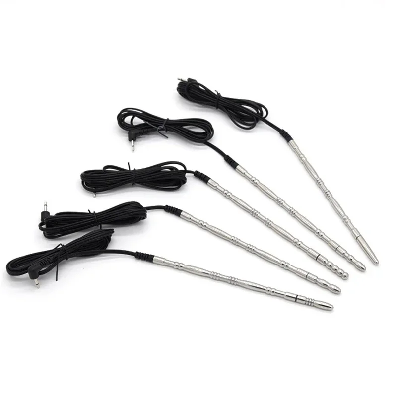 Pulse Massage Electro Stimulate Penis Plug Catheter Sounding Masturbator Urethral Dilator Conductive Horse Eye Sex Toys For Men