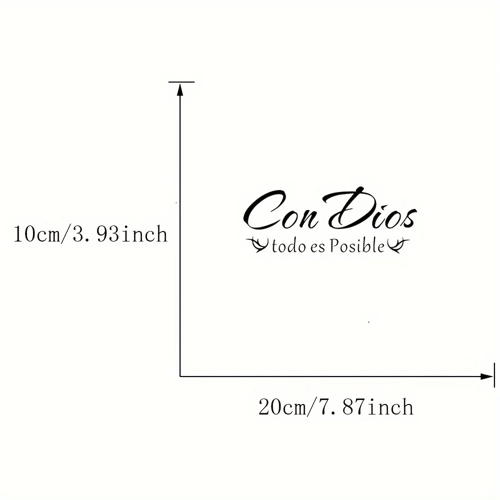 신과 함께 모든 것이 가능한 스페인어 믿음 자동차 스티커, 방수 앞유리 창 트렁크 비닐, 자동차 데칼 장식
