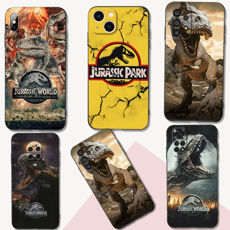 Black Tpu Case For Motorola Moto G60 4G G60S G71 G9 Play Plus Power One 5G Ace cover Dinosaur Jurassic Park