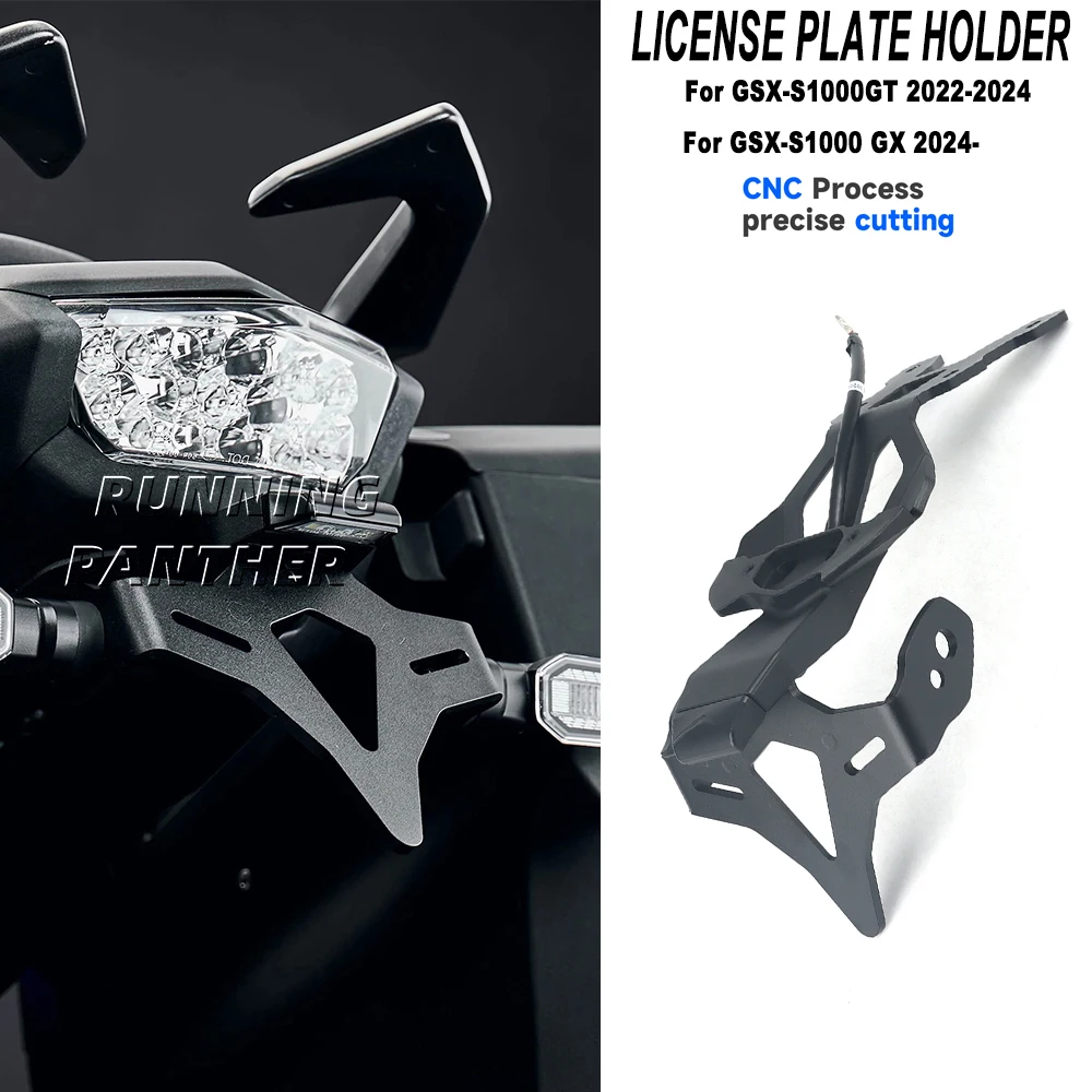 

For SUZUKI GSX-S1000GT 2022-2024 GSX-S1000 GX 2024 Motorcycle Rear Short Tail Stock License Plate Holder Tailstock Frame Bracket