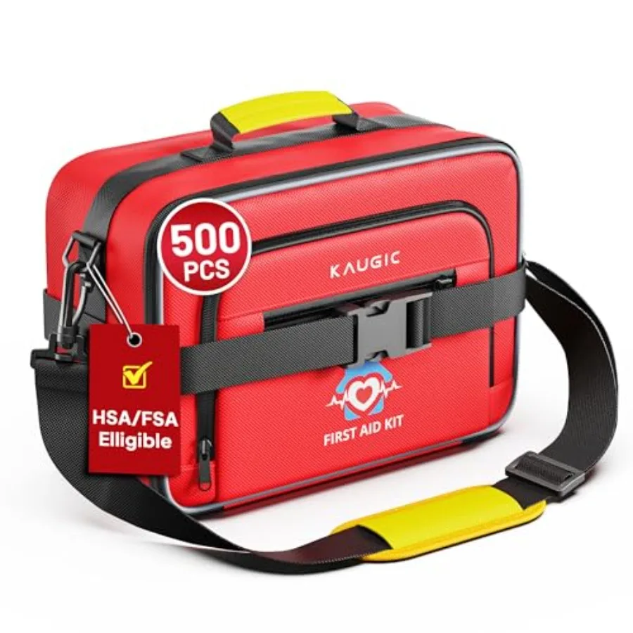 

Аптечка первой помощи на 500 предметов для автомобиля, дома, бизнеса: хорошо организованная, водонепроницаемая, для экстренных ситуаций и выживания, для путешествий