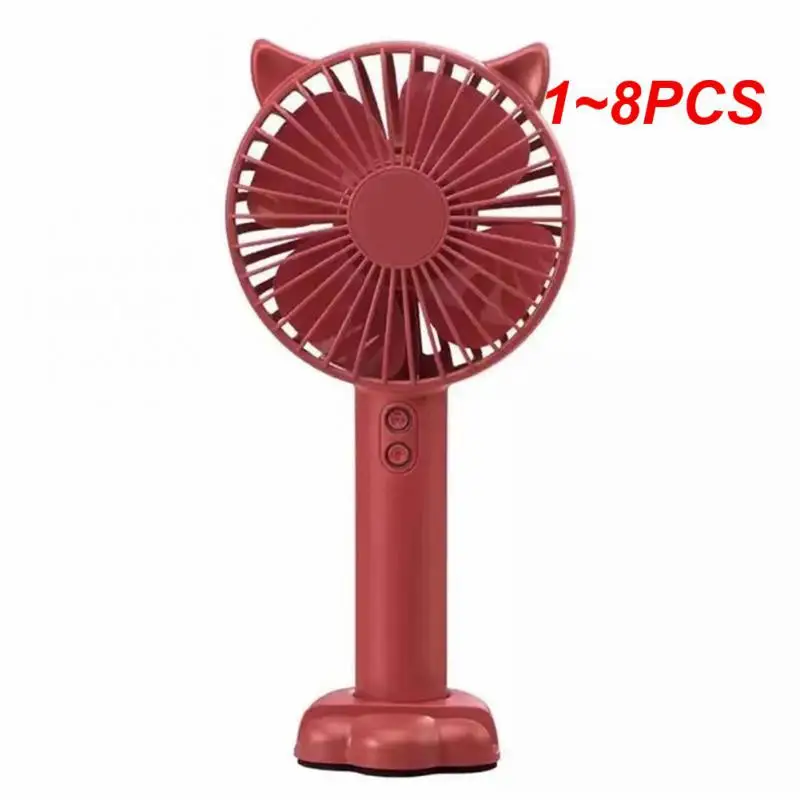 

1~8PCS Portable Mini Fan Handheld Fans With Base USB Charging Fan Electric Cooling Fans Powerful Cooling Fans Air Cooler Outdoor