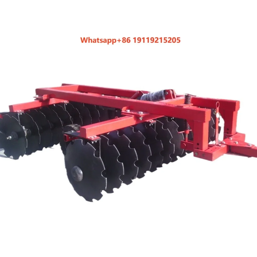 Heavy Duty Disc Harrow Cultivator Machine 1600mm Working Width Farm Stubble Remover Land Leveller Crop Farming Agriculture Use