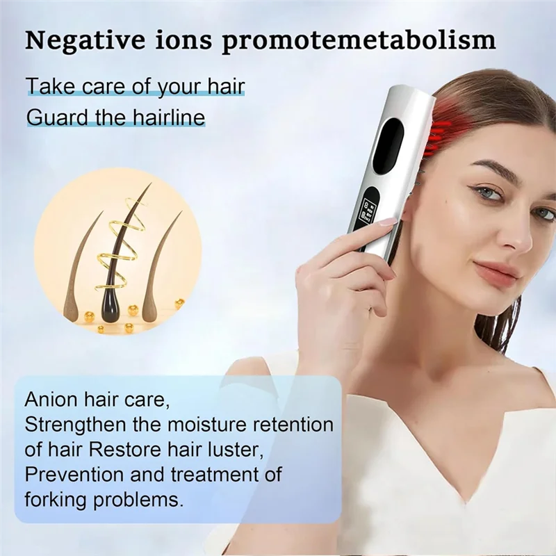 أداة توزيع زيت الشعر الكهربائية من ABBK، مشط تدليك فروة الرأس، توزيع الزيوت العطرية بالتساوي ودقيق على فروة الرأس