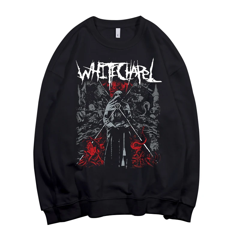 

Whitechapel Deathcore Pollover Sweatshirt Rock Hoodie Heavy Metal Sudadera Rocker Streetwear Fleece Outerwear Punk