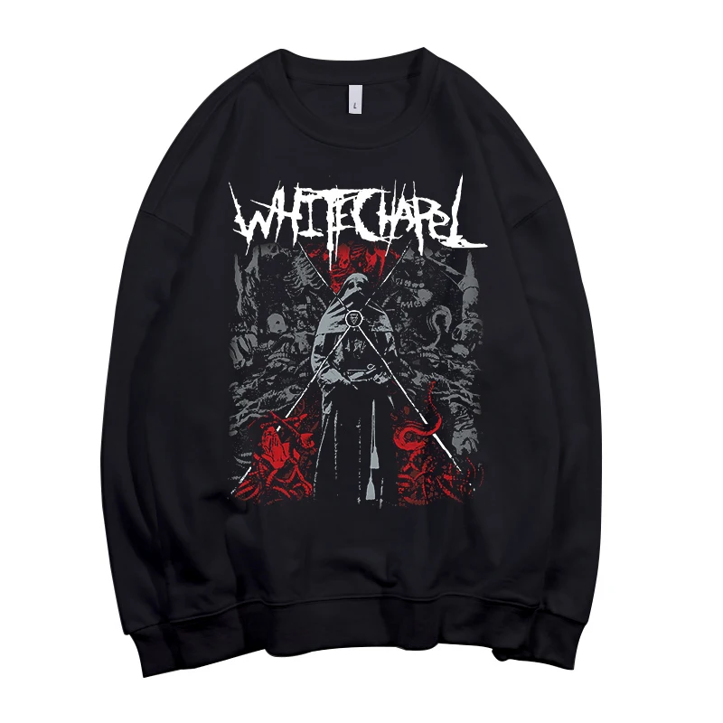 Whitechapel Deathcore Pollover Sweatshirt Rock Hoodie Heavy Metal Sudadera Rocker Streetwear Fleece Outerwear Punk