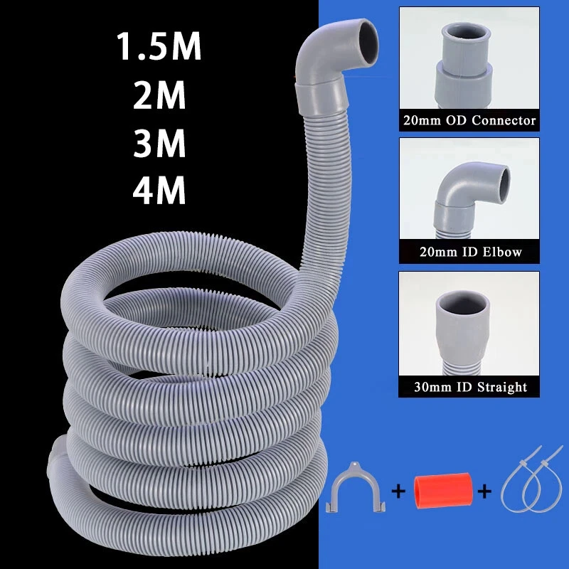 

1,5/2/3/4 метра Сливной шланг для стиральной машины Удлинительная труба Выпускная трубка для канализации Выпускной шланг для канализационной трубы
