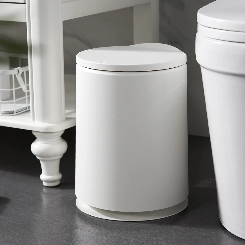 

Simple Large Size Kitchen Living Room Tra Can with Lid Costable Waste Bin Household Batoom European Creative Sle