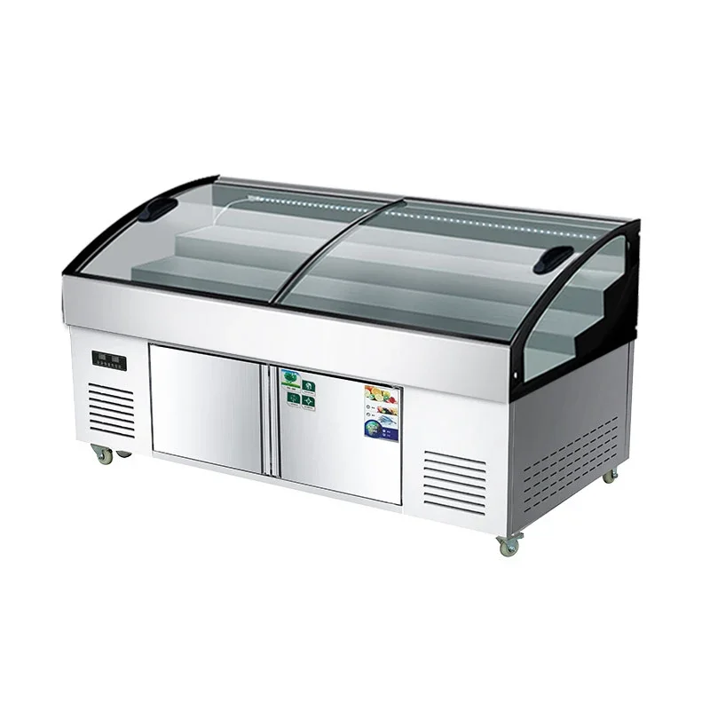 

LH Display Cabinet BBQ Seafood Refrigerated Commercial Fruit Fishing Fresh Skewers A la carte Cabinet
