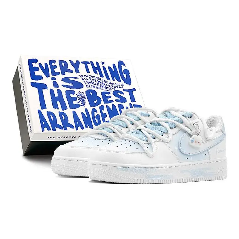 

【Настроить】Nike Air Force 1 Обувь для скейтбординга Женские низкие синие кроссовки DH2920-111