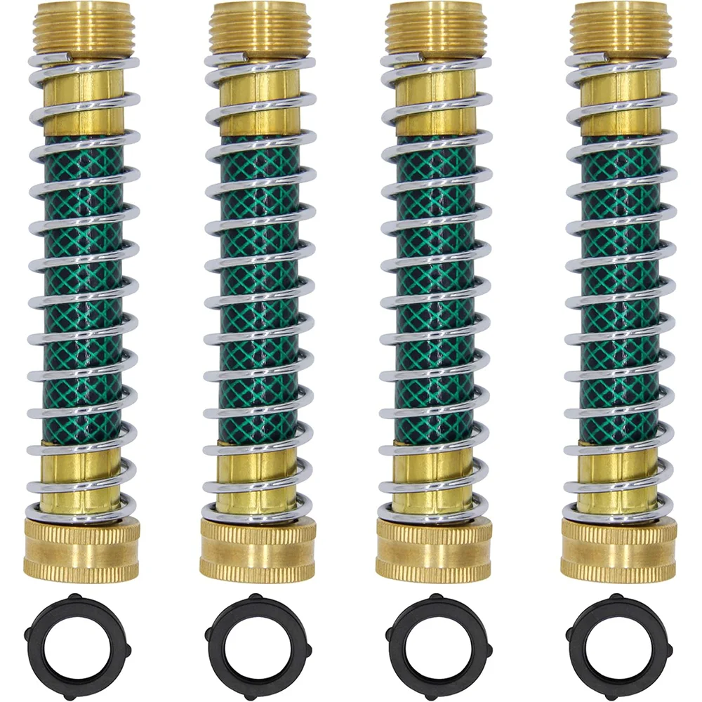 Garden Hose Extension Adapter, Hose Kink Protector with Coil Spring