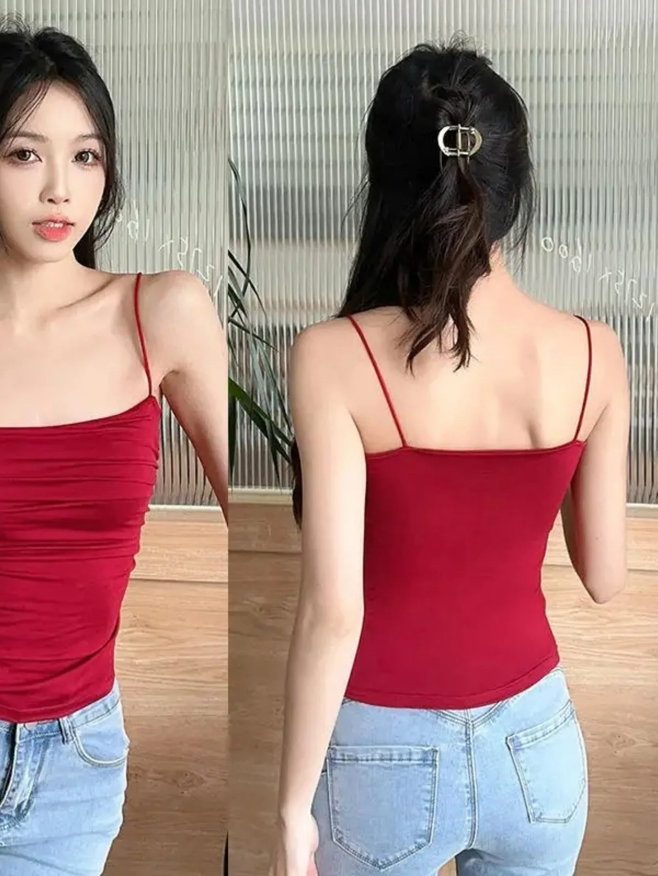 4-Pack Women's Multi-Functional Solid Color Tank Tops, Breathable Slim-Fit Yoga & Sports Style, Casual Wearable Spaghetti Strap