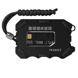 Metal Wallet for Men Stainless Steels Multi-Functional Tactical Design Securely Holds Credit Cards Plus Spring Tension MoneyClip