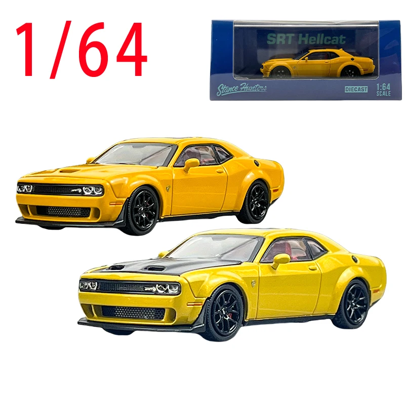 

SH Литые под давлением автомобили в масштабе 1/64 Dodge SRT Hellcat, модель спортивного автомобиля из сплава Dodge SRT Hellcat, модель игрушечного автомобиля, сбор деталей, игрушки для мальчиков