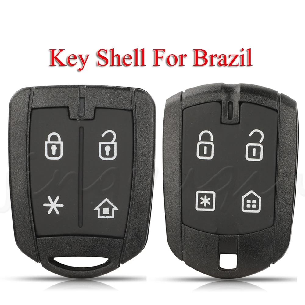 

jingyuqin 4 Button Remote Key Shell For Brazil Positron Alarm System Car Key Shell Replacement Car-styling