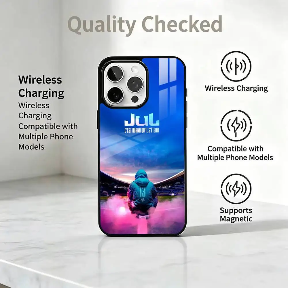 JuL R-Rapper C'est Pas Des Lol  Magnetic Wireless Charging Case for iPhone 17 16 15 14 13 12 11 Pro Max Mini SE4