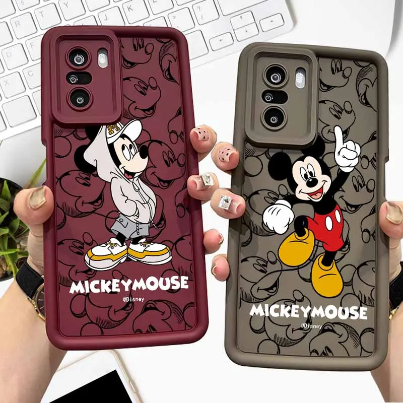 ميكي ماوس ديزني لطيف لابل آيفون 17 17Air 16 16E 15 14 13 12 Mini 11 Pro Max العين سلم جراب هاتف