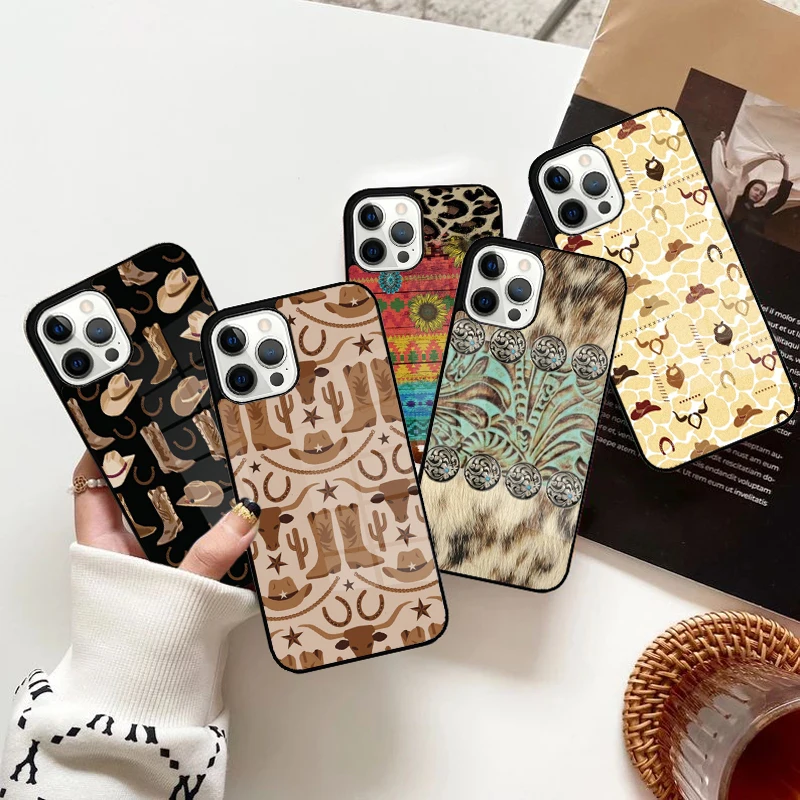 Cowboy Cowgirl Howdy Western Ranch Boho Phone Case Magnetic for iPhone 15 16 14 13 Pro Max 11 12 Mini Magsafe Wireless Cover