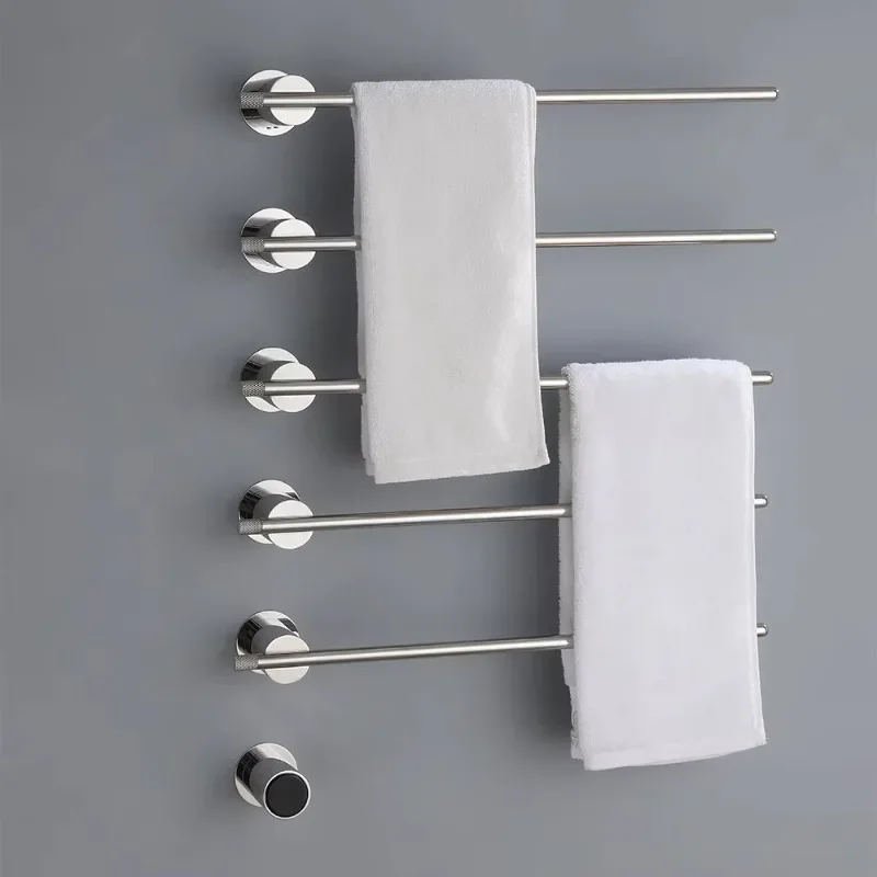 Wholesales Multi Layered Battery Operated Towel Warmer Rack Holder Chrome Wall Mounted Towel Rack
