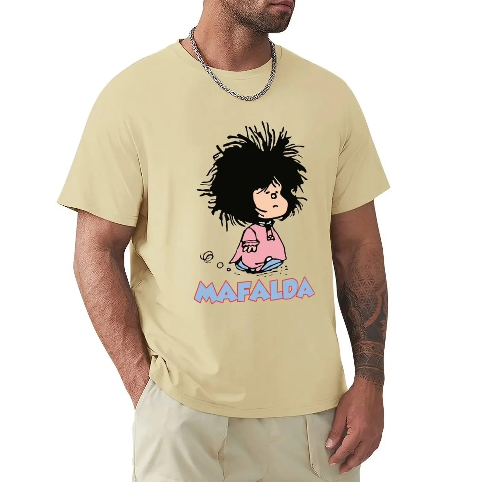 Blank funny t shirts for men Mafalda T-Shirt kawaii clothes oversized t shirts oversized harajuku men clothing 2024 FUNNY summer