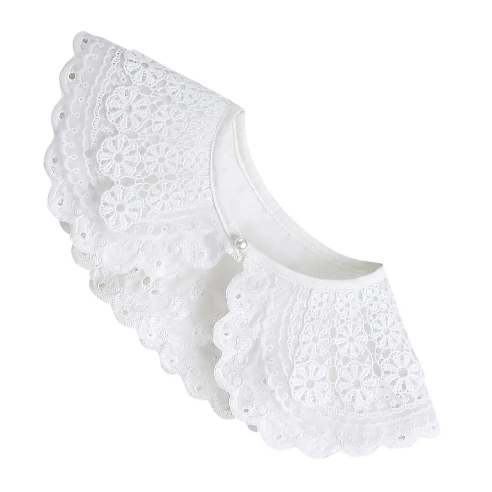 

Lace Fake Collar Bow Cotton Women Shawl Sweet Old-fashioned Clothing Accessory Practical Matching Clothes Lightweight Simple