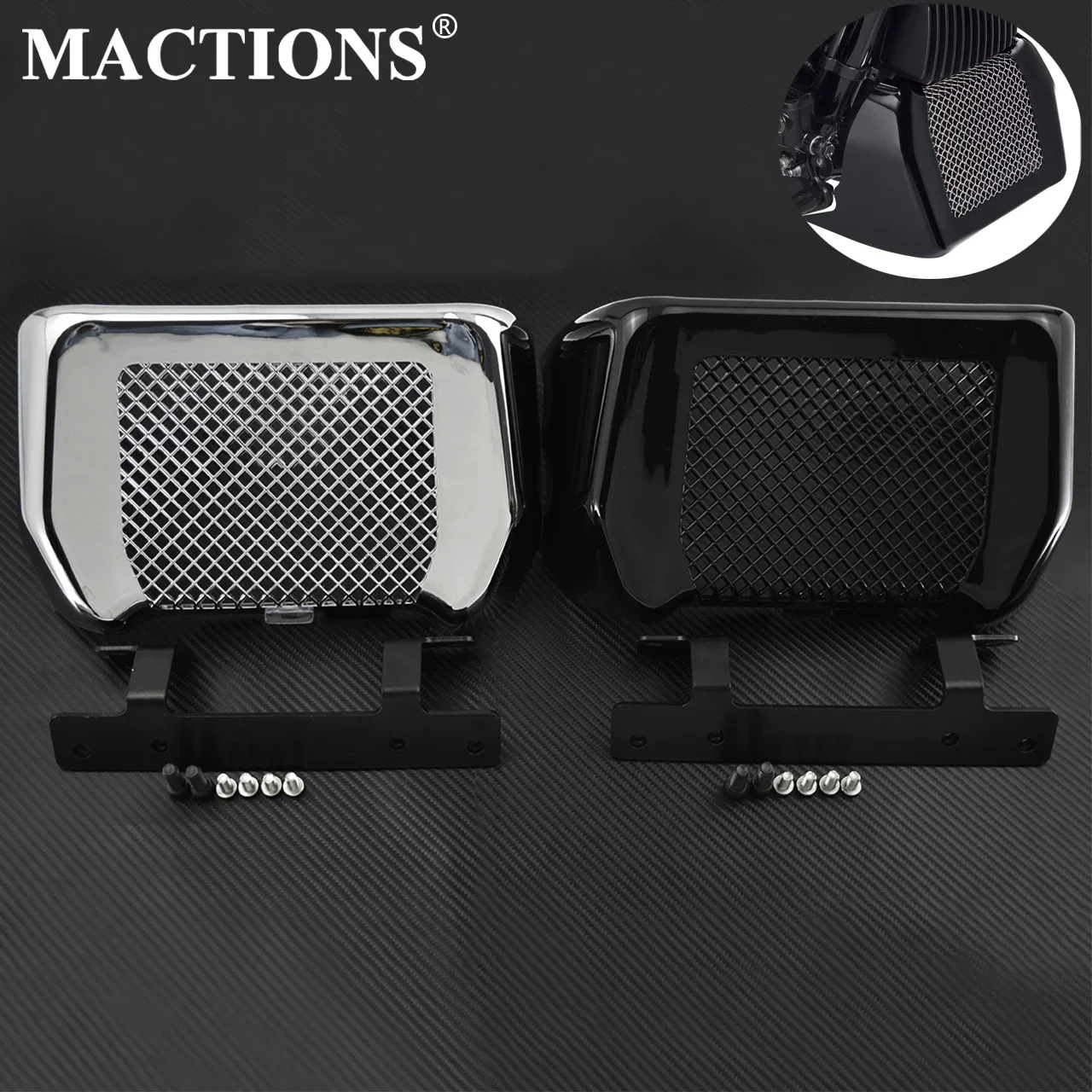 Motorcycle Oil Cooler Cover Guard Radiator Case For Harley Touring Road Glide FLTRX Road King Street Glide Special FLHXS 17-2023