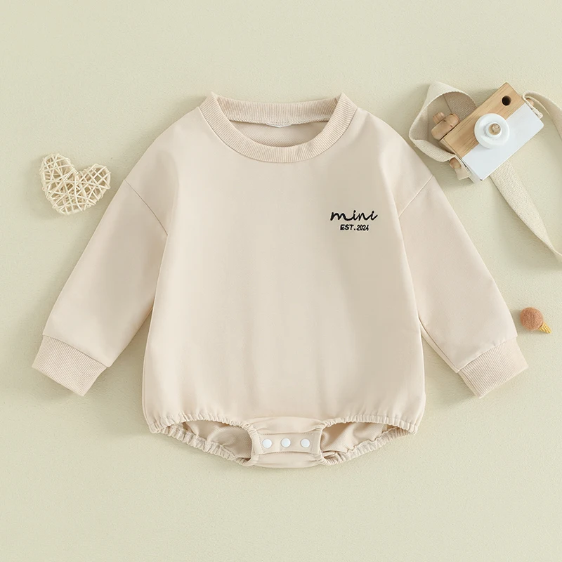 

Family Matching Hoodie Set Parent Child Letter Print Round Neck Sweatshirt Jumpsuit Activewear Tops for Sports