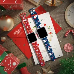 Christmas Band for Apple Watch Bracelet 40mm 41mm 42mm 44mm 45mm 49mm 46mm Silicone Sport Strap iWatch Ultra 10 9 8 7 6 5 4 3 SE